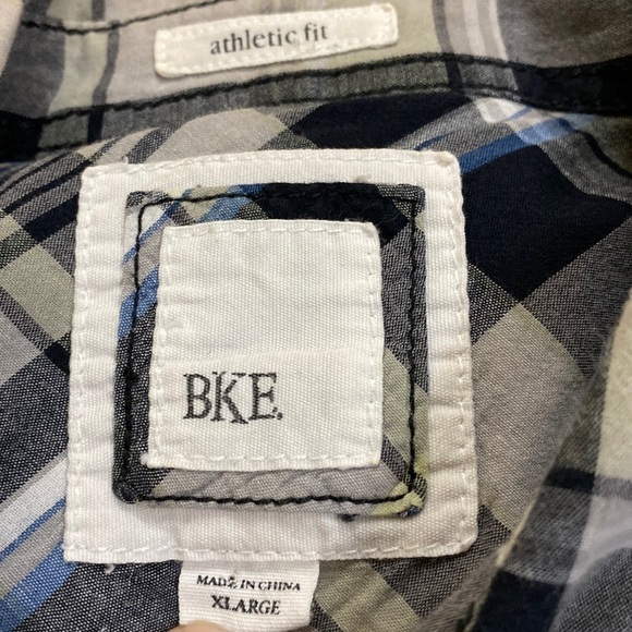 BKE athletic fit button up collared shirt men’s size XL long sleeve shirt Buckle - Picture 3 of 8